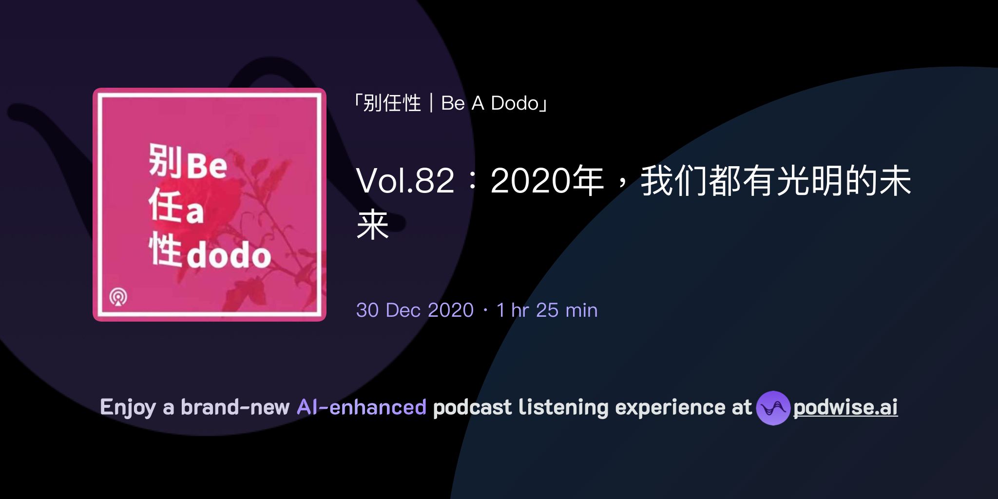 Vol 82 2020 be a dodo podwise