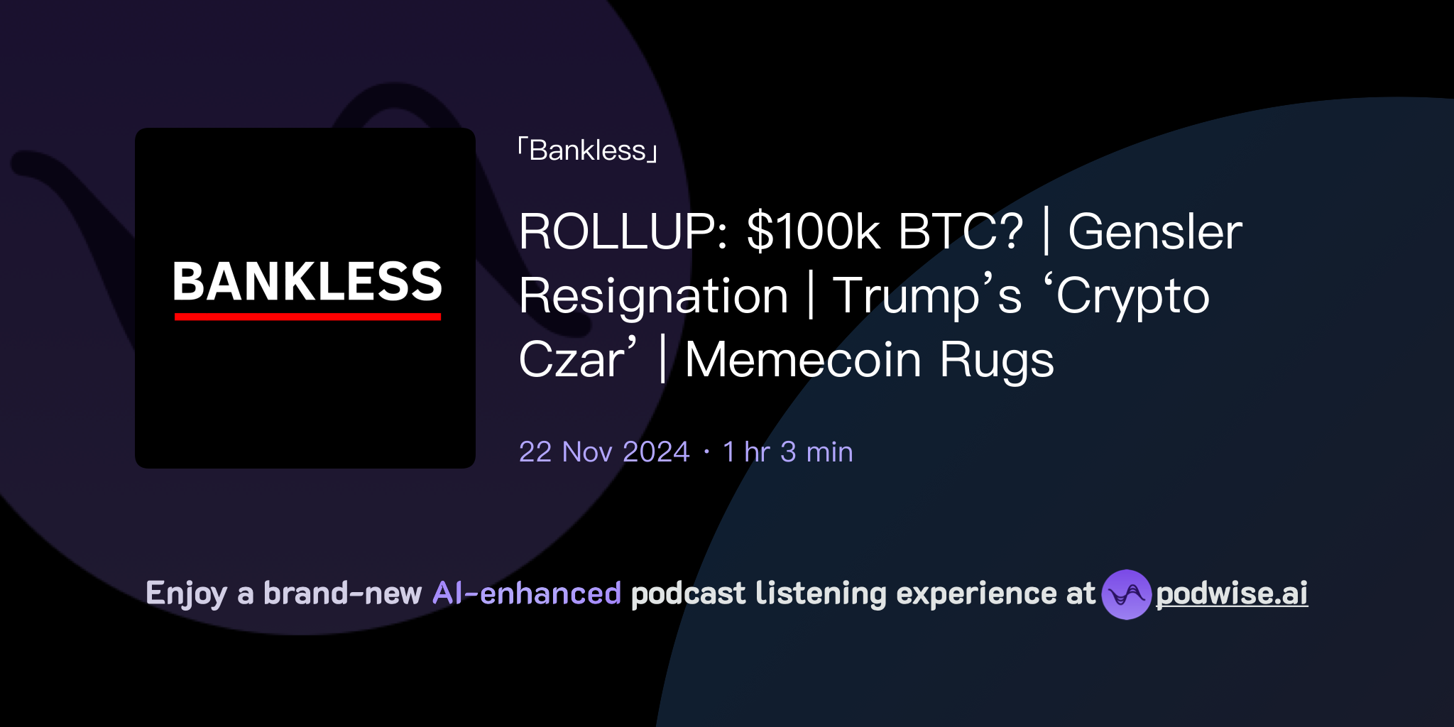 ROLLUP: $100k BTC? | Gensler Resignation | Trump’s ‘Crypto Czar ...