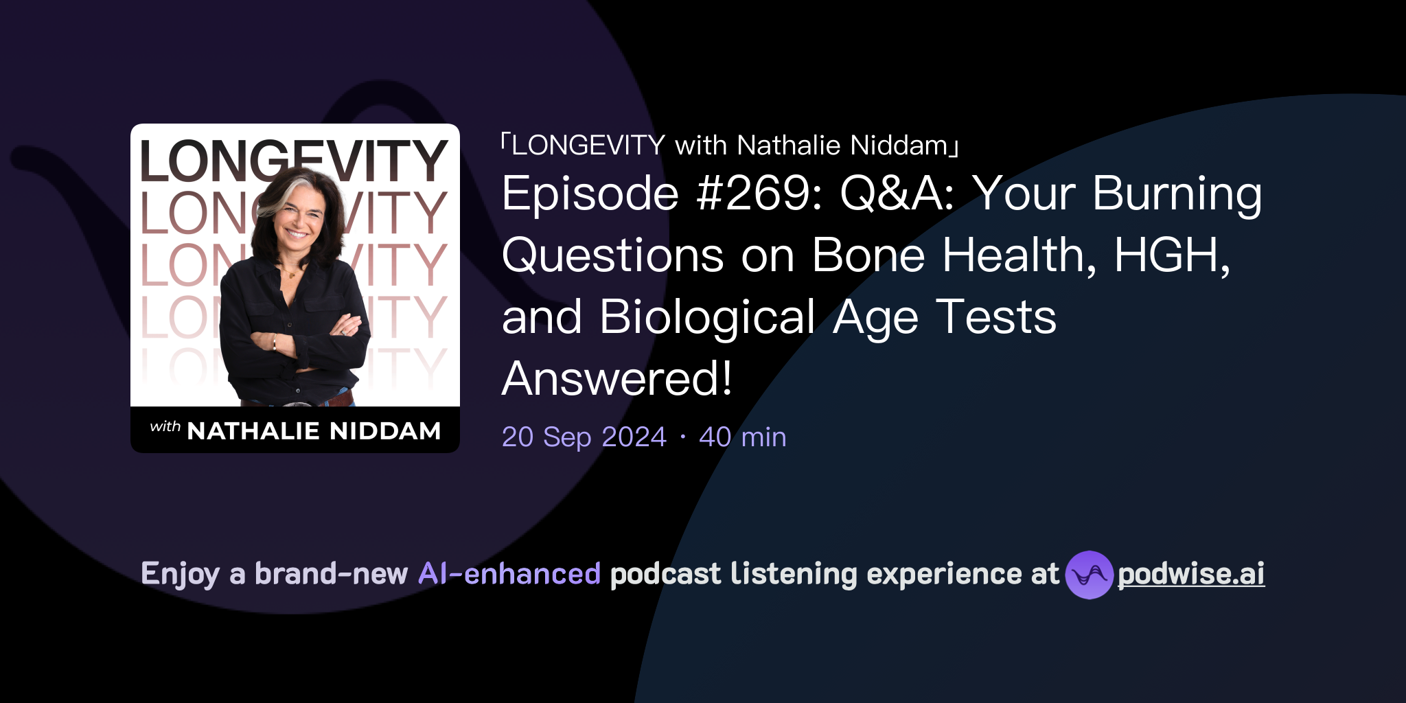 Episode 269 Q&A Your Burning Questions on Bone Health, HGH, and