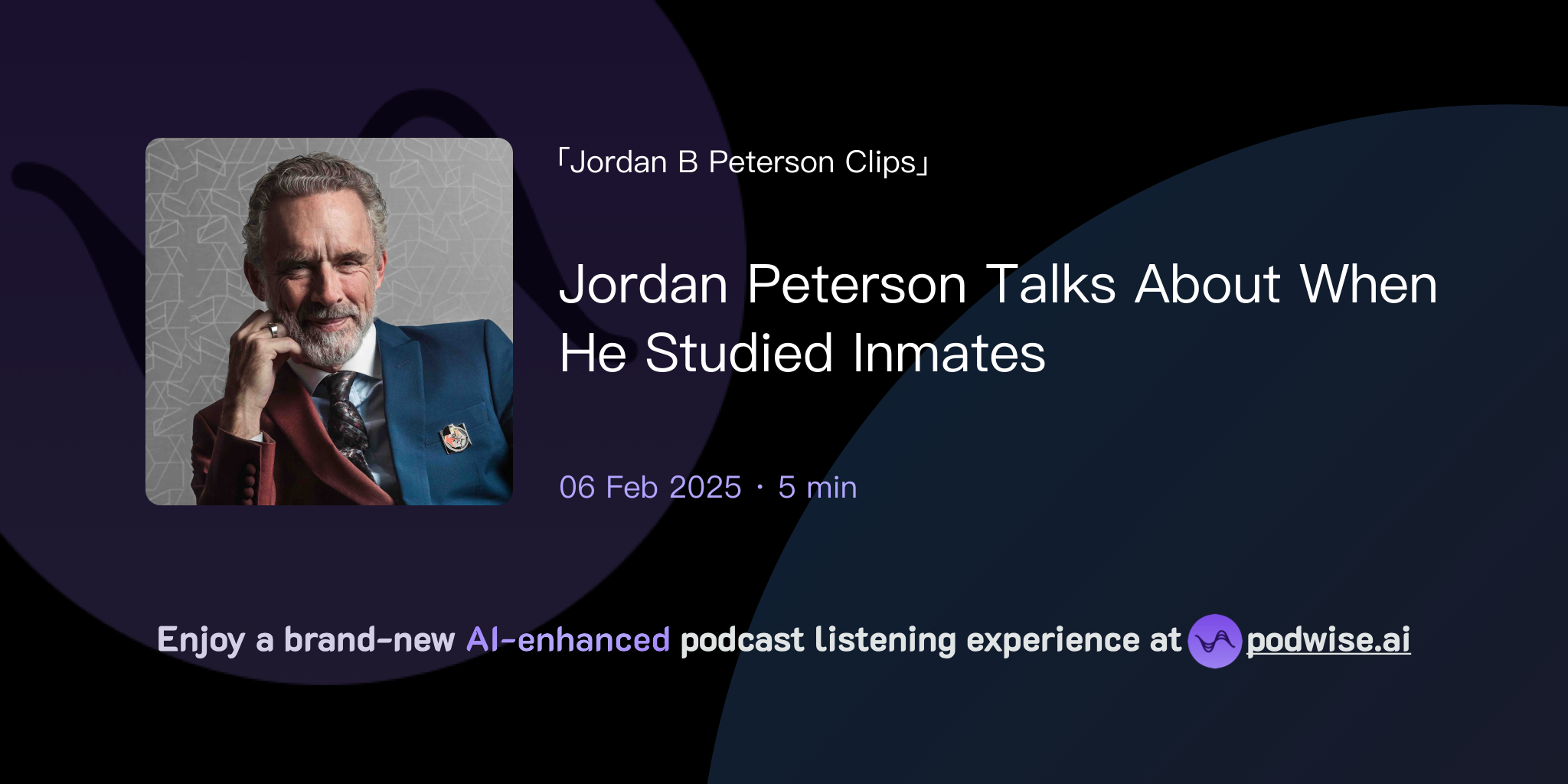 Jordan Peterson Talks About When He Studied Inmates | Jordan B Peterson ...
