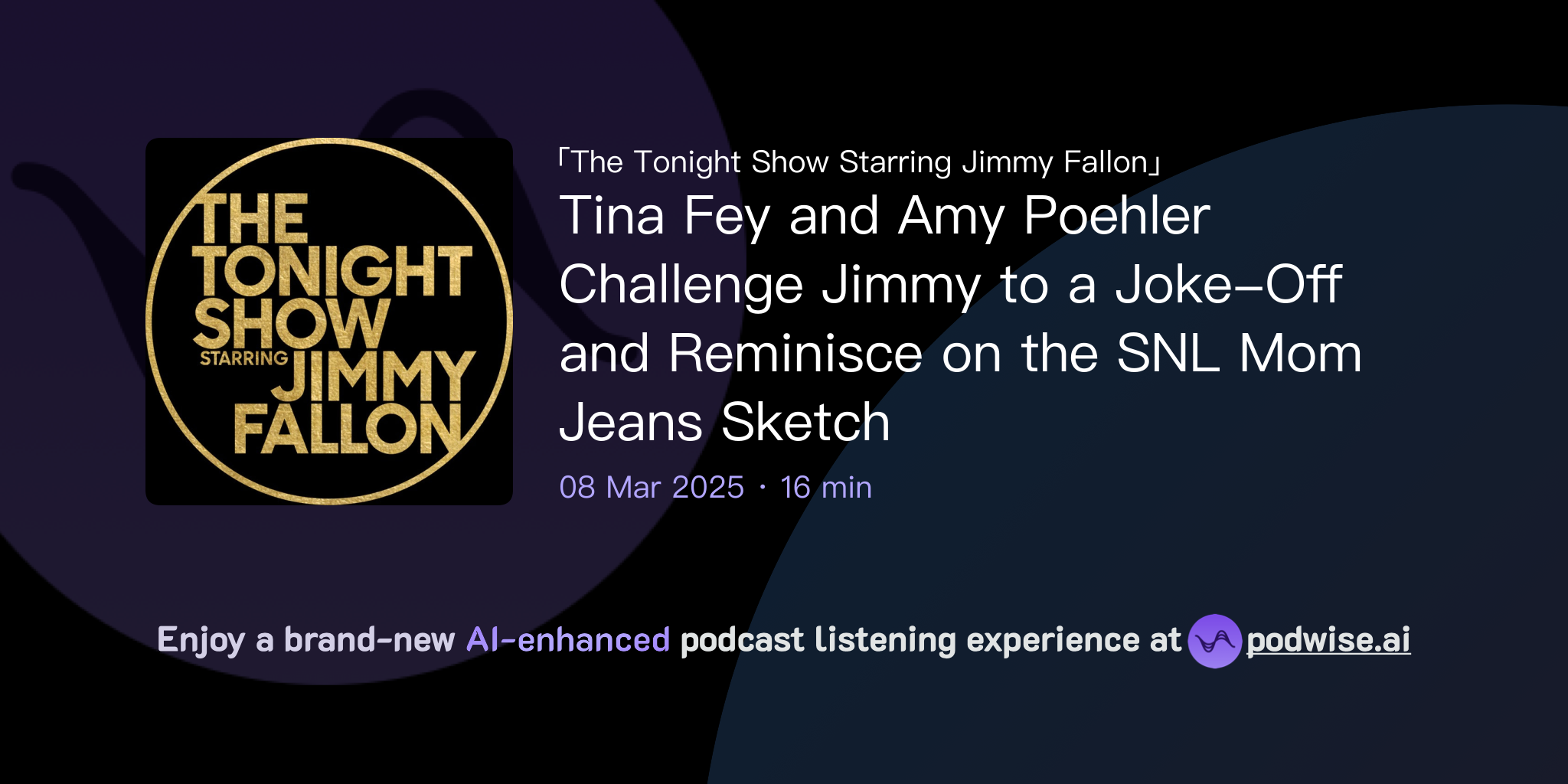 Tina Fey and Amy Poehler Challenge Jimmy to a Joke-Off and Reminisce on ...