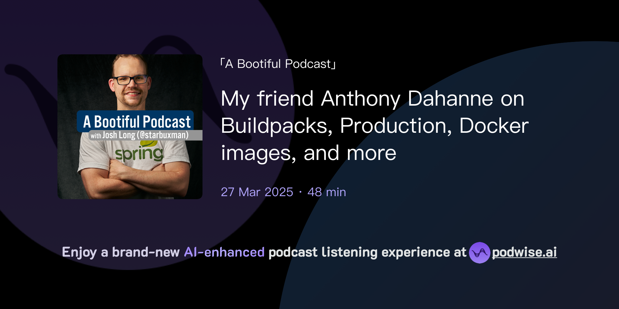 My friend anthony dahanne on buildpacks production docker images and