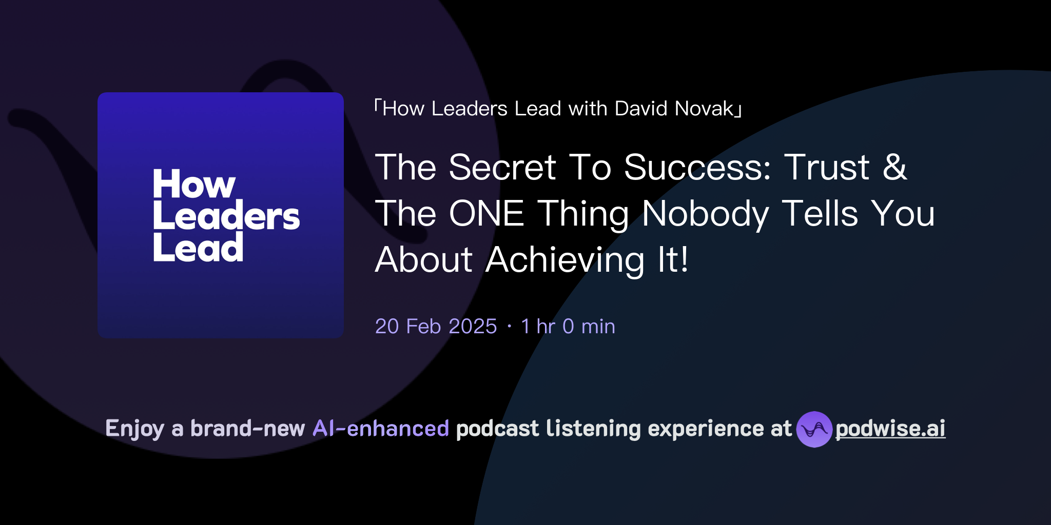 The Secret To Success Trust & The ONE Thing Nobody Tells You About