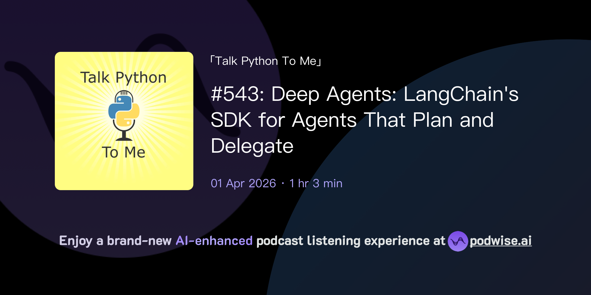 #543: Deep Agents: LangChain's SDK for Agents That Plan and Delegate ...